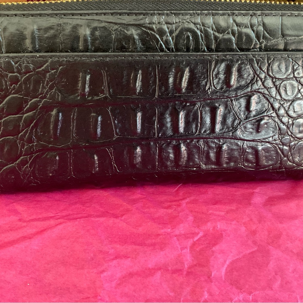 Kate Spade Black Croc Embossed Wallet - Picture 3 of 8